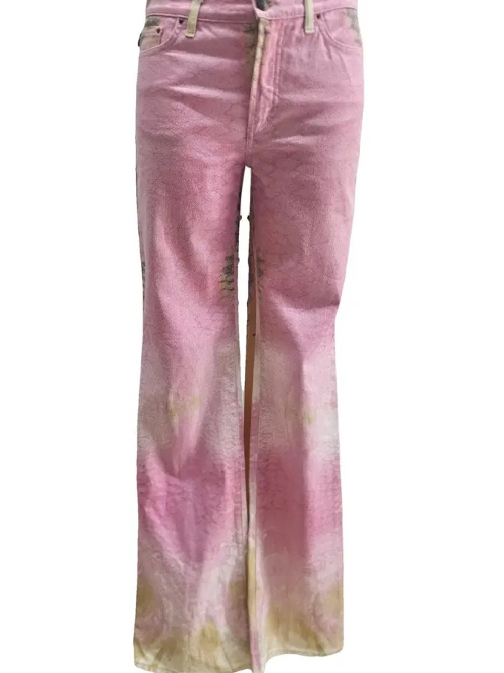 Just Cavalli Pink Glitter Flare Jeans with Pastel Accents - Picture 5 of 5